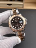 VS Factory Rolex Yacht-Master 40mm Two-Tone Rose Gold Chocolate Dial Rose Gold Bezel Oyster Bracelet (126621) 1:1 Super Clone – DD3235 Movement – Bild 3
