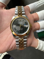 VS Factory Rolex Datejust 41mm Two-Tone Yellow Gold Slate “Wimbledon” Dial Smooth Bezel Jubilee Bracelet (126303) 1:1 Super Clone – DD3235 Movement – Bild 2