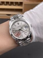 VS Factory (V2) Rolex Datejust 41mm Silver Sunburst Dial Fluted Bezel Jubilee Bracelet (126334) 1:1 Super Clone – DD3235 Movement – Bild 5