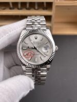 VS Factory (V2) Rolex Datejust 41mm Silver Sunburst Dial Fluted Bezel Jubilee Bracelet (126334) 1:1 Super Clone – DD3235 Movement – Bild 2