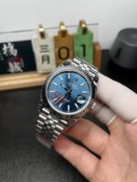 VS Factory (V2) Rolex Datejust 41mm Blue Sunburst Dial Fluted Bezel Jubilee Bracelet (126334) 1:1 Super Clone – DD3235 Movement – Bild 3