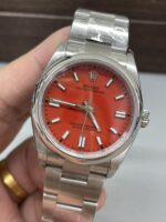 VS Factory Rolex Oyster Perpetual 36mm Coral Red Dial Smooth Bezel Oyster Bracelet (126000) 1:1 Super Clone – DD3230 Movement – Bild 4
