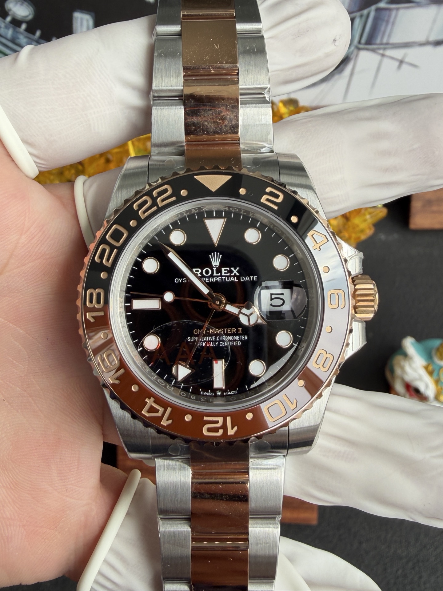 vsf-10152-ccd5e58561-20260303134138 VS Factory Rolex GMT-Master II “Root Beer” Two-Tone Everose Gold (126711CHNR) 1:1 Super Clone – DD3285 Movement – Bild 1
