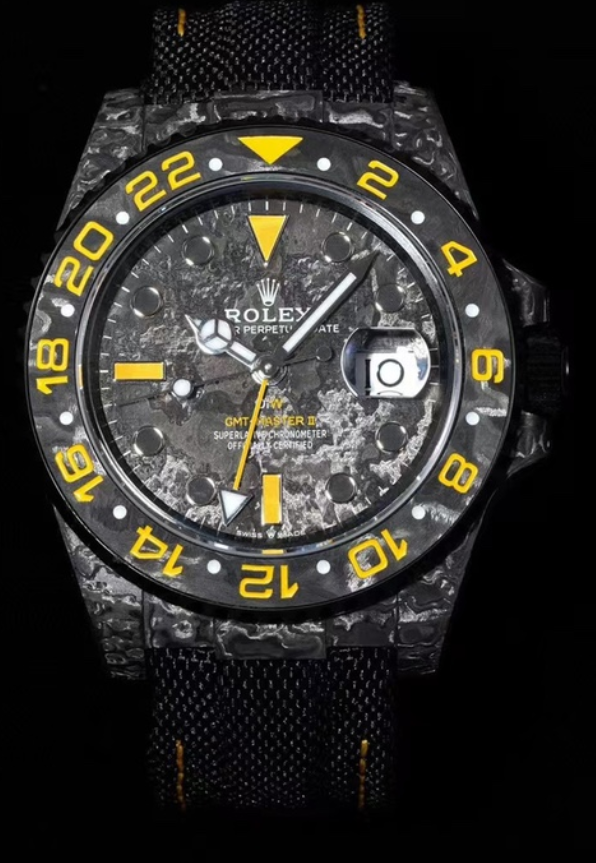 vsf-10245-e69f7e89c3-9 VS Factory Rolex GMT-Master II “DiW Carbon Yellow” Forged Carbon Fiber (Custom Edition) 1:1 Super Clone – DD3285 Movement – Bild 1