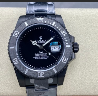 VS Factory Rolex Submariner Date “DiW Stealth Black” PVD & Carbon Bezel 1:1 Super Clone – DD3135 Movement