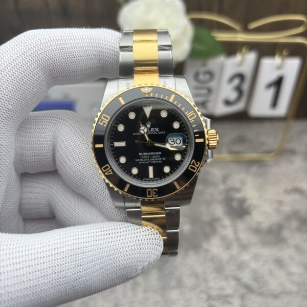 VS Factory Rolex Submariner Date “Two-Tone Black” 18K Yellow Gold 40mm (116613LN) 1:1 Super Clone – DD3135 Movement