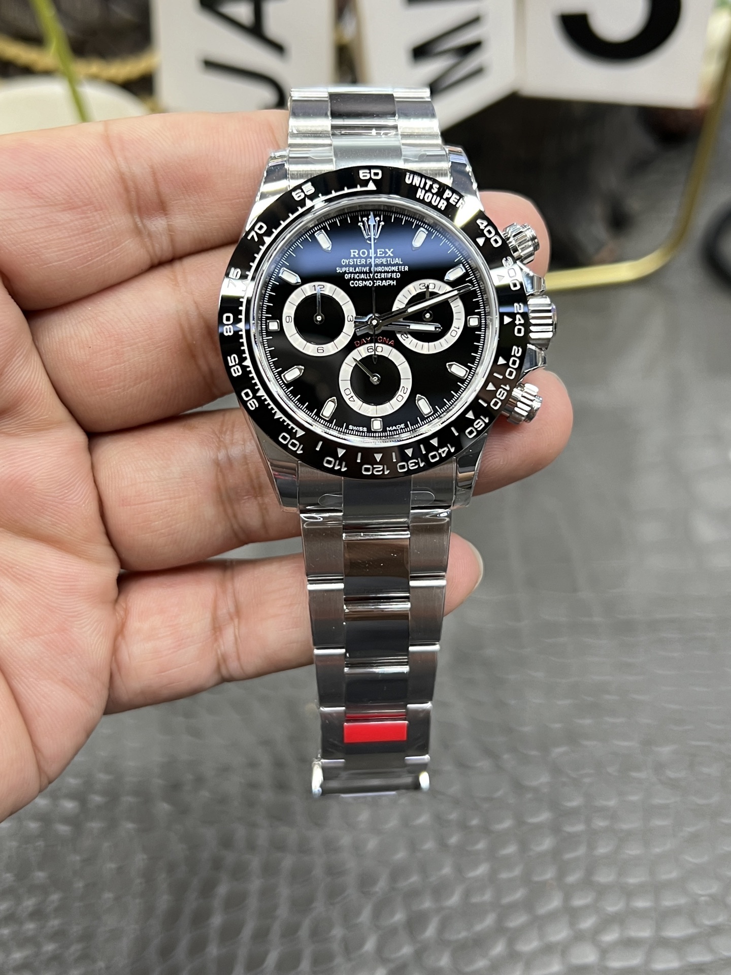vsf-11040-0e2c07ba09-i1747845416351_6005_0_0 VS Factory Rolex Cosmograph Daytona Black Dial Black Ceramic Bezel 40mm (116500LN) 1:1 Super Clone – DD4130 Movement – Bild 1