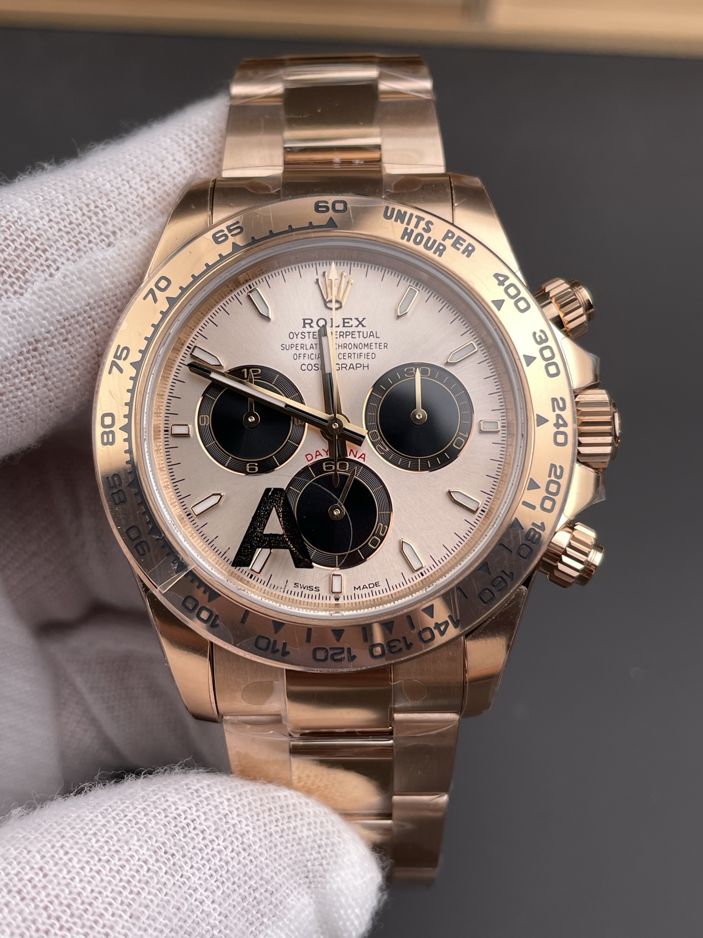 VS Factory Rolex Cosmograph Daytona Full Rose Gold “Panda” Dial (126505) 1:1 Super Clone – DD4131 Movement