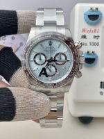 VS Factory Rolex Cosmograph Daytona “Platona” Ice Blue Baguette Diamond Dial (126506) 1:1 Super Clone – DD4131 Movement – Bild 2