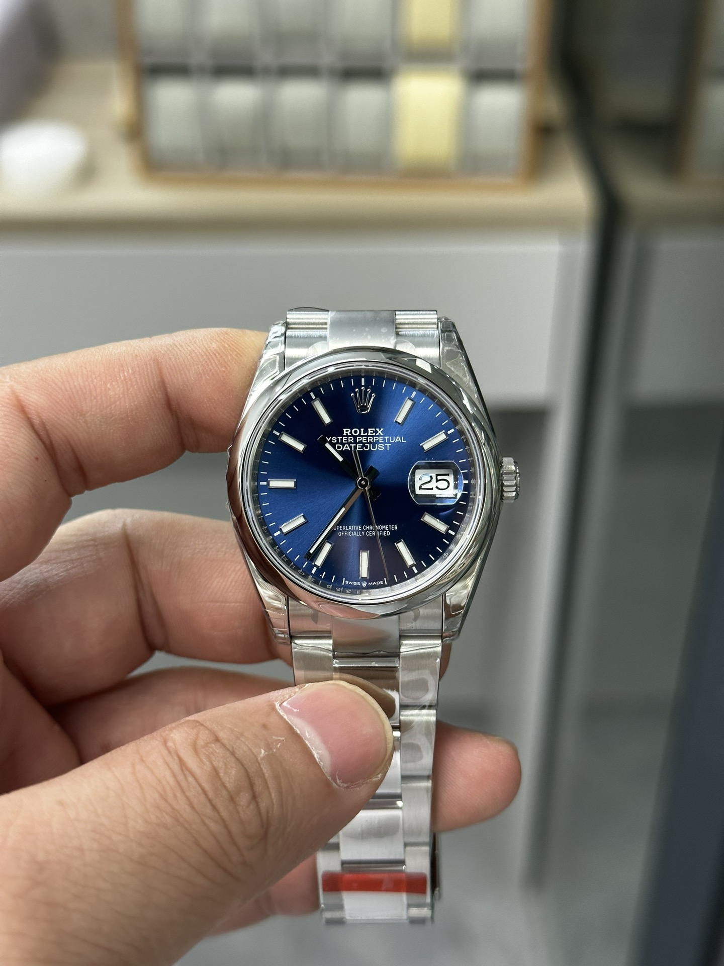 VS Factory Rolex Datejust 36mm Sunburst Blue Dial Smooth Bezel Oyster Bracelet (126200) 1:1 Super Clone – DD3235 Movement