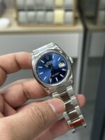 VS Factory Rolex Datejust 36mm Sunburst Blue Dial Smooth Bezel Oyster Bracelet (126200) 1:1 Super Clone – DD3235 Movement – Bild 3