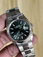 VS Factory Rolex Datejust 36mm Sunburst Green Dial Smooth Bezel Oyster Bracelet (126200) 1:1 Super Clone – DD3235 Movement – Bild 4