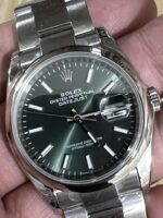 VS Factory Rolex Datejust 36mm Sunburst Green Dial Smooth Bezel Oyster Bracelet (126200) 1:1 Super Clone – DD3235 Movement – Bild 5