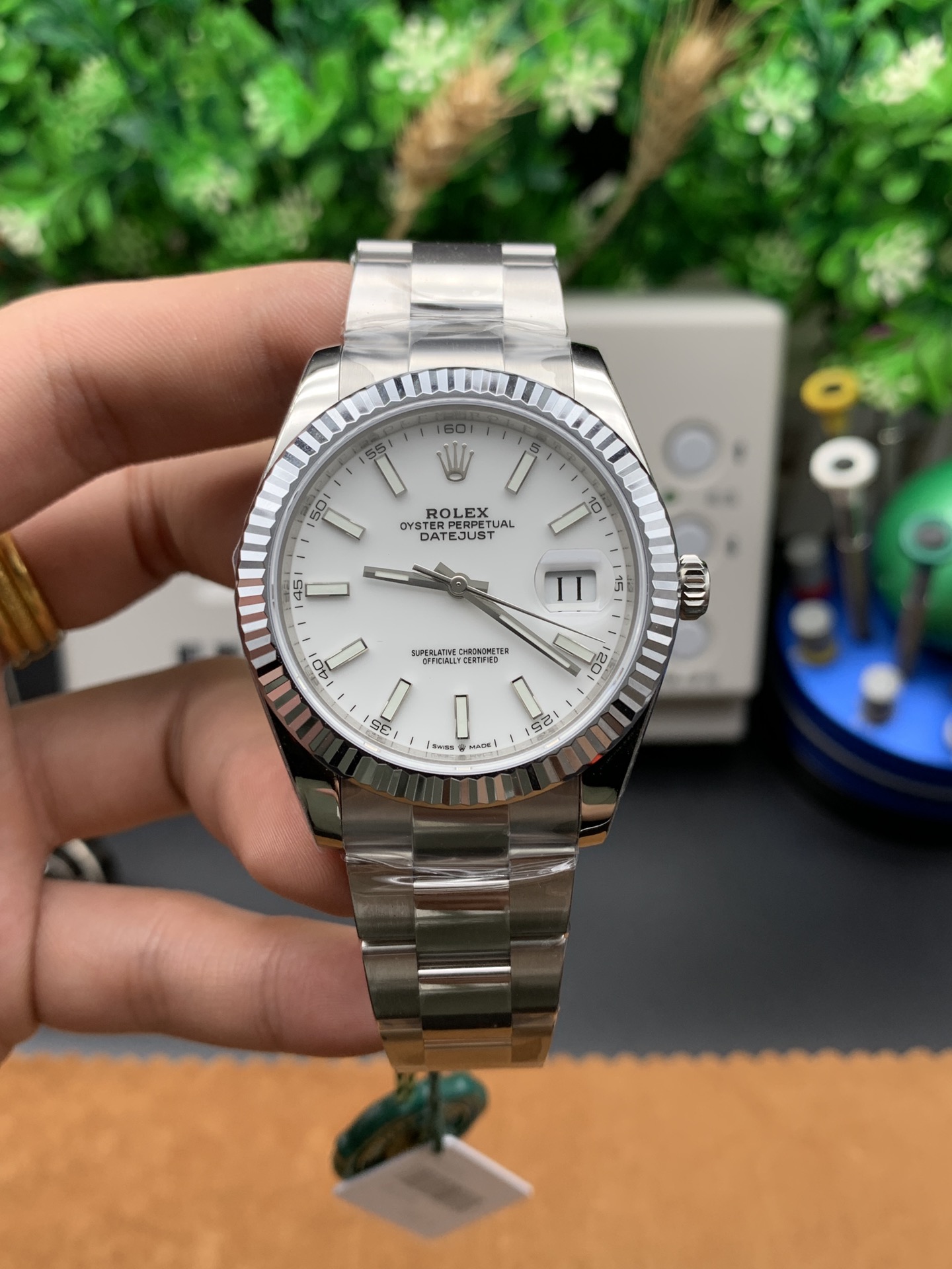 VS Factory Rolex Datejust 41mm Pure White Dial Fluted Bezel Oyster Bracelet (126334) 1:1 Super Clone – DD3235 Movement