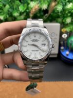 VS Factory Rolex Datejust 41mm Pure White Dial Fluted Bezel Oyster Bracelet (126334) 1:1 Super Clone – DD3235 Movement – Bild 2