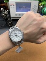 VS Factory Rolex Datejust 41mm Pure White Dial Fluted Bezel Oyster Bracelet (126334) 1:1 Super Clone – DD3235 Movement – Bild 4