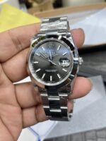 VS Factory Rolex Datejust 41mm Sunburst Slate Dial Smooth Bezel Oyster Bracelet (126300) 1:1 Super Clone – DD3235 Movement – Bild 5