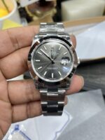 VS Factory Rolex Datejust 41mm Sunburst Slate Dial Smooth Bezel Oyster Bracelet (126300) 1:1 Super Clone – DD3235 Movement – Bild 2