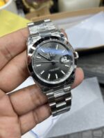 VS Factory Rolex Datejust 41mm Sunburst Slate Dial Smooth Bezel Oyster Bracelet (126300) 1:1 Super Clone – DD3235 Movement – Bild 3