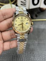 VS Factory Rolex Datejust 41mm Champagne Diamond Dial Fluted Bezel Jubilee Bracelet (126333) 1:1 Super Clone – DD3235 Movement – Bild 3