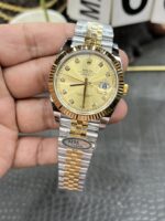 VS Factory Rolex Datejust 41mm Champagne Diamond Dial Fluted Bezel Jubilee Bracelet (126333) 1:1 Super Clone – DD3235 Movement – Bild 7