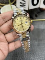 VS Factory Rolex Datejust 41mm Champagne Diamond Dial Fluted Bezel Jubilee Bracelet (126333) 1:1 Super Clone – DD3235 Movement – Bild 4