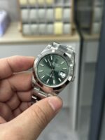 VS Factory Rolex Datejust 41mm Mint Green Sunburst Dial Smooth Bezel Oyster Bracelet (126300) 1:1 Super Clone – DD3235 Movement – Bild 4