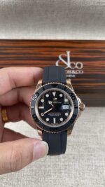 VS Factory Rolex Yacht-Master 40mm Rose Gold Matte Black Dial Ceramic Bezel Oysterflex Strap (126655) 1:1 Super Clone – DD3235 Movement – Bild 3
