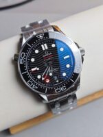 VS Factory Omega Seamaster Diver 300M 42mm Black Wave Dial Black Ceramic Bezel Stainless Steel Bracelet (210.30.42.20.01.001) 1:1 Super Clone – DD8800 Movement – Bild 4