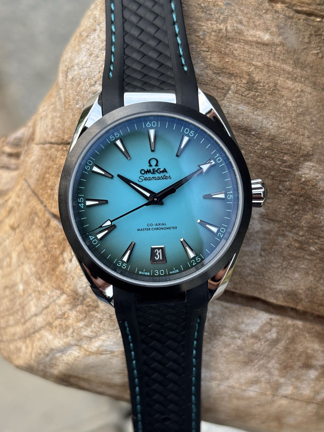 vsf-13274-d546eac543-a1767012933391_2214-1 VS Factory Omega Seamaster Aqua Terra 150M 41mm Gradient Turquoise Dial Ceramic Bezel (220.32.41.21.03.001) 1:1 Super Clone – DD8900 Movement – Bild 1