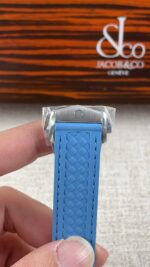VS Factory Omega Seamaster Aqua Terra 150M 41mm Blue Dial Light Blue Rubber Strap (220.12.41.21.03.002) 1:1 Super Clone – DD8900 Movement – Bild 6