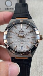 VS Factory Omega Constellation 41mm Two-Tone Sedna Gold Black Ceramic Bezel Silk Dial (131.23.41.21.06.002) 1:1 Super Clone – DD8900 Movement – Bild 3