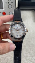 VS Factory Omega Constellation 41mm Two-Tone Sedna Gold Black Ceramic Bezel Silk Dial (131.23.41.21.06.002) 1:1 Super Clone – DD8900 Movement – Bild 2