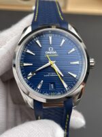 VS Factory Omega Seamaster Aqua Terra 150M 41mm Blue Dial Yellow Accents (220.12.41.21.03.001) 1:1 Super Clone – DD8900 Movement – Bild 2