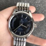 VS Factory Omega De Ville Hour Vision 41mm Blue Dial Steel Bracelet (433.10.41.21.03.001) 1:1 Super Clone -DD8900 Movement – Bild 2