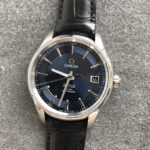 VS Factory Omega De Ville Hour Vision 41mm Blue Dial Black Strap (433.13.41.21.03.001) 1:1 Super Clone – Dandong DD8900 Movement – Bild 2