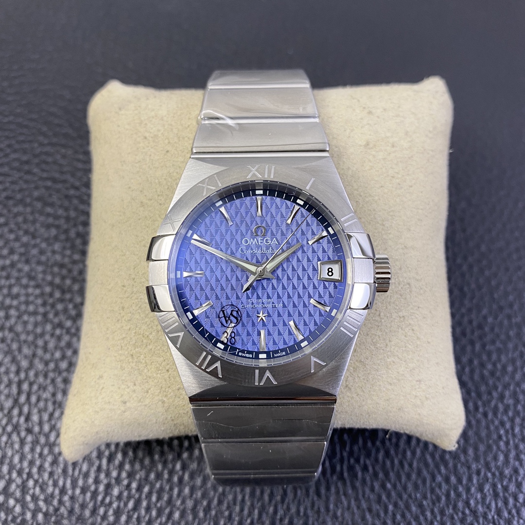 vsf-14123-e1c3ef79da-i1598868091_347_0-1 VS Factory Omega Constellation Co-Axial 38mm Blue Textured Dial (123.10.38.21.03.001) 1:1 Super Clone -DD8500 Movement – Bild 1