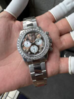 VS Factory Rolex Cosmograph Daytona Black Mother of Pearl (MOP) Diamond Dial & Bezel (116509 Custom) 1:1 Super Clone – DD4130 Movement – Bild 5