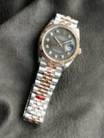 VS Factory Rolex Datejust 36 Two-Tone Everose Gold Slate Fluted Motif Diamond Dial (126231) 1:1 Super Clone – DD3235 Movement – Bild 2