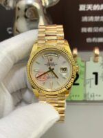 VS Factory Rolex Day-Date 40 Yellow Gold White Baguette Diamond Dial (228238) V2 1:1 Super Clone – DD3255 Movement – Bild 2