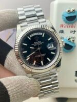 VS Factory Rolex Day-Date 40 White Gold Black Dial (228239) V2 1:1 Super Clone – DD3255 Movement – Bild 3