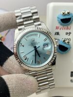 VS Factory Rolex Day-Date 40 Platinum Ice Blue Dial (228236) 1:1 Super Clone – DD3255 Movement – Bild 3