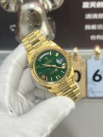 VS Factory Rolex Day-Date 40 Yellow Gold Green Roman Dial (228238) V2 1:1 Super Clone – DD3255 Movement – Bild 4