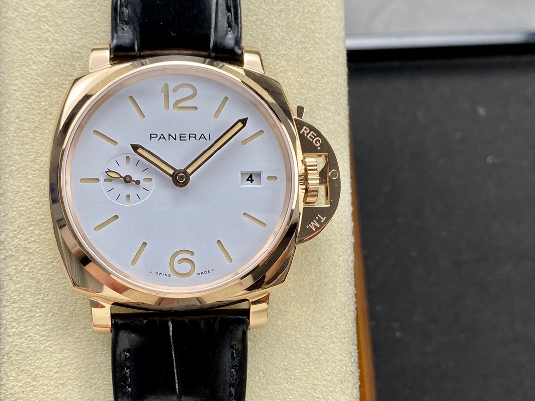 vsf-14584-eaa2fbb82d-a1709040472639_0168-1 VS Factory Panerai Luminor Due 42mm Rose Gold White Dial 1:1 Super Clone – DDP.900 Movement – Bild 1
