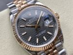 VS Factory Rolex Datejust 36mm Slate Fluted Motif Dial Fluted Bezel Two-Tone Rose Gold Jubilee Bracelet (126231) 1:1 Super Clone – DD3235 Movement – Bild 3