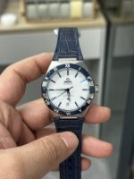 VS Factory Omega Constellation 41mm White Dial Blue Ceramic Bezel Blue Leather Strap (131.33.41.21.04.001) 1:1 Super Clone – DD8900 Movement – Bild 2