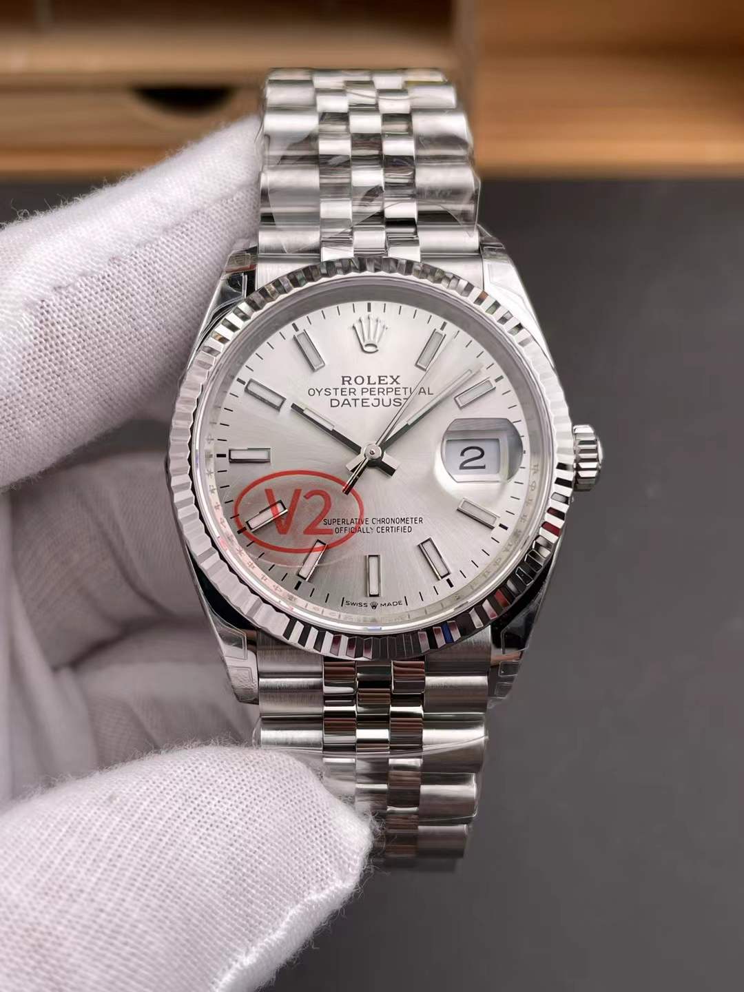 vsf-16161-6a0d3df6ed-2026-05-13_110552_697 VS Factory Rolex Datejust 36 Silver Dial (126234) 1:1 Super Clone – DD3235 Movement – Bild 1