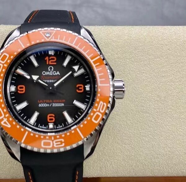 VS Factory Omega Seamaster Ultra Deep 45.5mm Orange Bezel Grey Dial (215.32.46.21.06.001) 1:1 Super Clone – DD8912 Movement