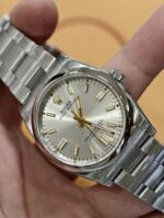VS Factory Rolex Oyster Perpetual 36 Silver Dial Smooth Bezel Oyster Bracelet (126000) 1:1 Super Clone – DD3230 Movement – Bild 3