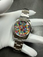 VS Factory Rolex Oyster Perpetual 41mm Multicolor Dial Smooth Bezel Oyster Bracelet(134300) 1:1 Super Clone – DD3230 Movement – Bild 3